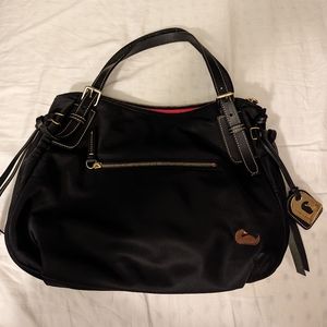 Dooney and Bourke Nylon Black bag with Pink inside